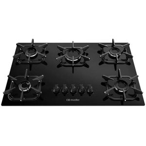 Fogão Cooktop 5 bocas G5 Queimador Ultra Chama Preto 601270002 Mueller