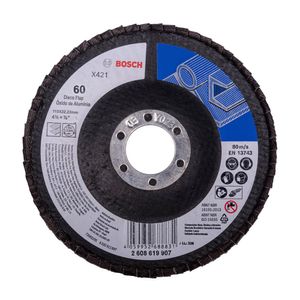 Disco de Lixa Flap X421 Grão 60 115mm 2608619907 Bosch