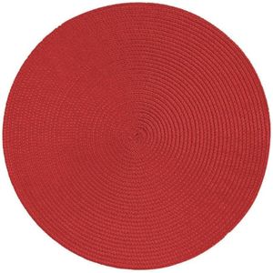Sousplat Polipropeno Plástico Vermelho Amadeirado Z9323 Jolitex