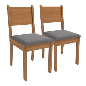 Cadeira Cora Suede Cinza Titânio 2 peças 2CAD168CN Kappesberg