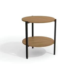 Mesa de Centro Crome Industrial Freijó/Preto Fosco LI017 Kappesberg