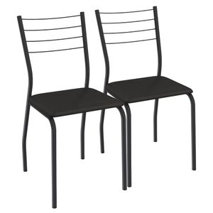 Cadeira Malta Preto Fosco 2 peças 2C140PRF Kappesberg