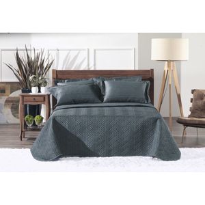 Jogo de Colcha Casal 3 peças Texturas Azul 4175.0 Altenburg