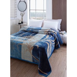 Cobertor Casal Raschel Plus Blues Jolitex