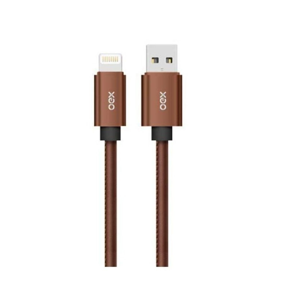 Cabo USB para Celular OEX CC100 Couro Café
