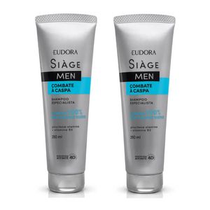Kit Shampoo Men Combate à Caspa 2 peças 250ml 8591 Eudora Siàge
