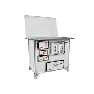 Fogão a lenha Nº 2 Gabinete Porta Dupla Direito Florido Branco Venâncio