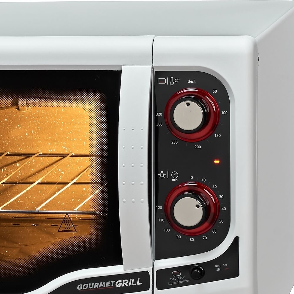 Forno elétrico Gourmet Grill 44L Branco 220V 9741 Fischer - Loja Solar