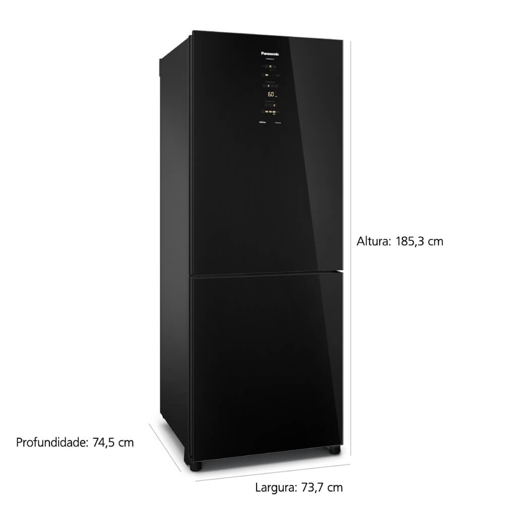 Refrigerador Frost Free Inverse 450L Preto NR-BB65GVFBB Pana