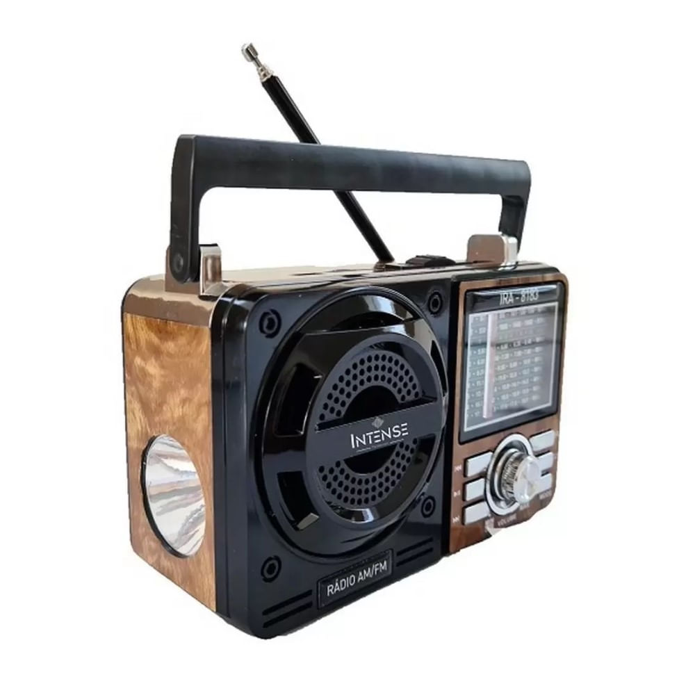 Rádio portátil 9 Faixas 5564 FS-100BT Marrom F-Sound - Loja Solar