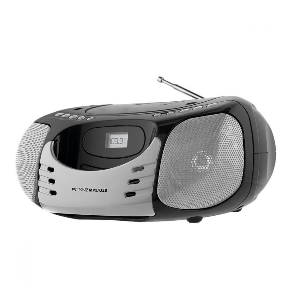 Rádio portátil CD/USB Prata 220V PB119N2 Philco - Loja Solar