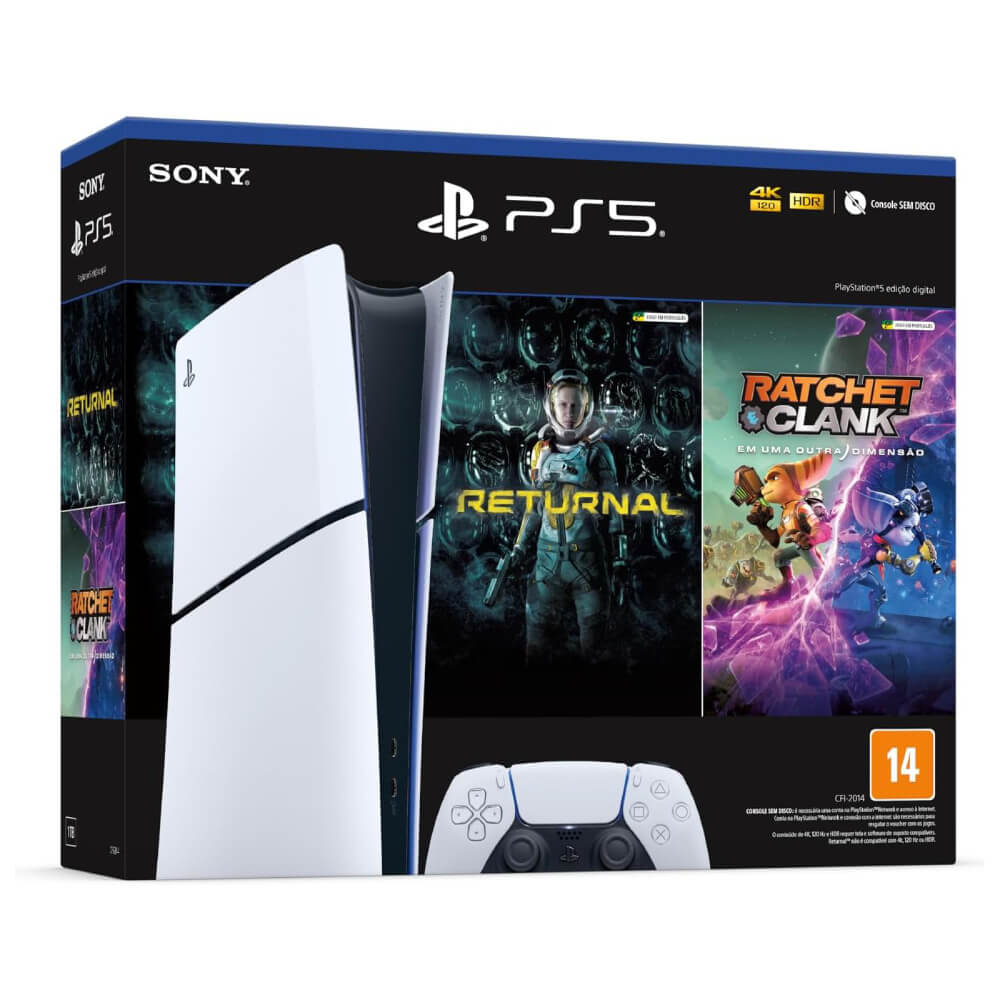 Console PlayStation 5 Slim Edição Digital 1TB SSD com Cont - Loja