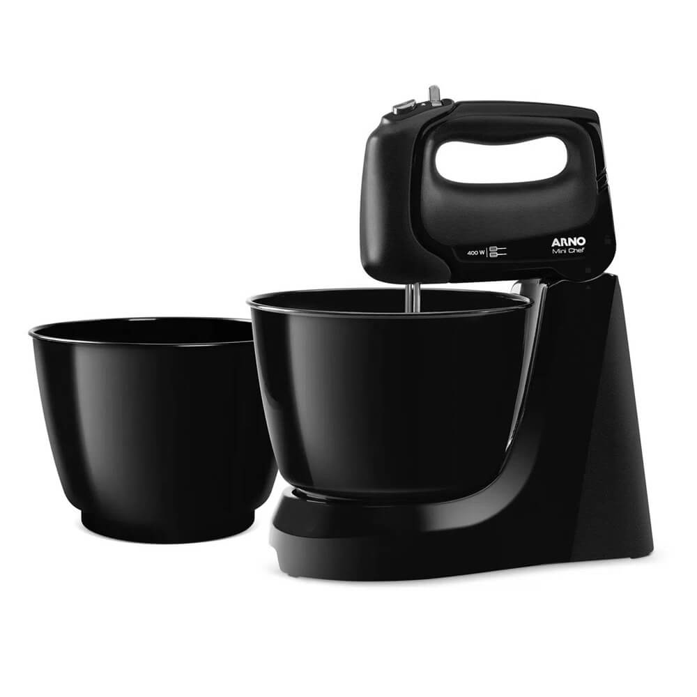 Batedeira Mini Chef Preta 220V SX1618B2 Arno - Loja Solar
