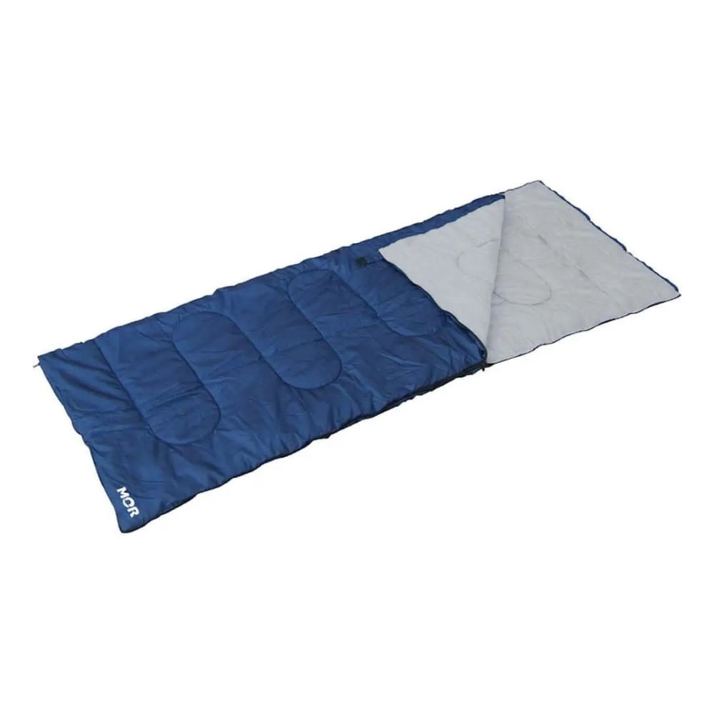 Saco de Dormir Poliéster Mor com Extensor Azul 75CM X 2,20M
