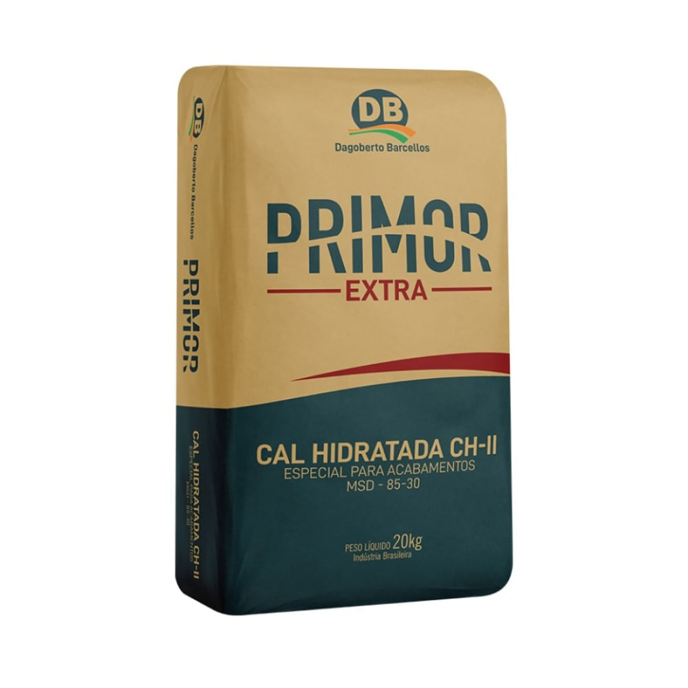Cal Hidratada Primor Extra CH-II 20kg Dagoberto Barcellos - Loja Solar