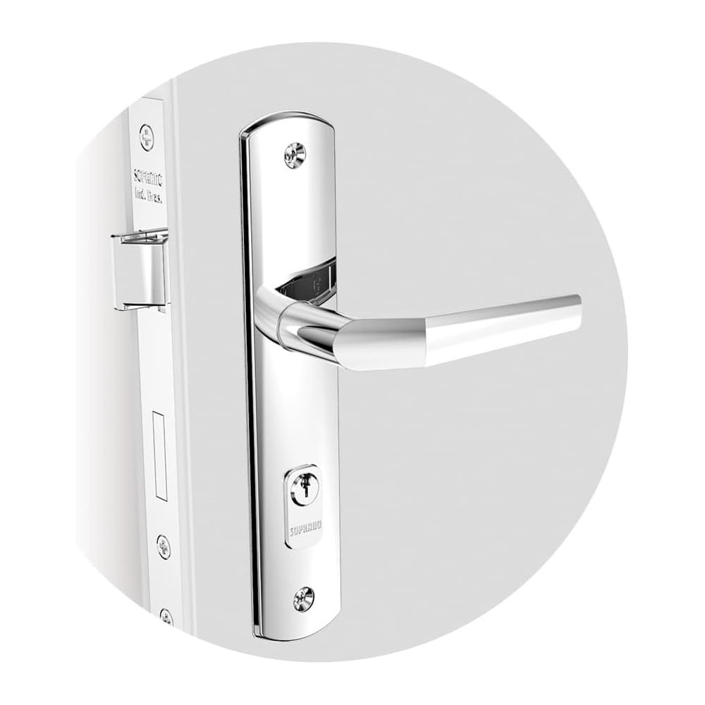Fechadura Popline Reta Externa Cromado 03001.0711.01 Soprano