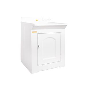 Tanque com Gabinete ABS e Cuba de Fibra 50L Branco 021 Stilofibras