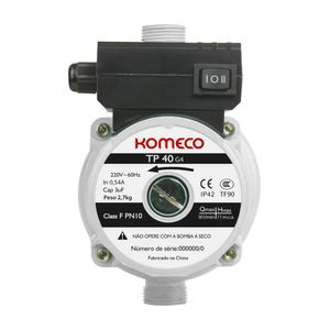Pressurizador Mini Bomba de Circulação TP 40 G4 Ferro 220V Komeco