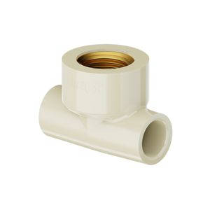 Tê Soldável e Roscável com Bucha Latão Aquatherm 22mm x 1/2" 22851810 Tigre