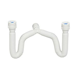 Sifão Sanfonado Cuba Dupla Mobylle até 67 cm Branco 26916615 Tigre