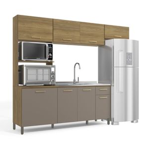 Cozinha Compacta Nogueira/Fendi L780A Kappesberg
