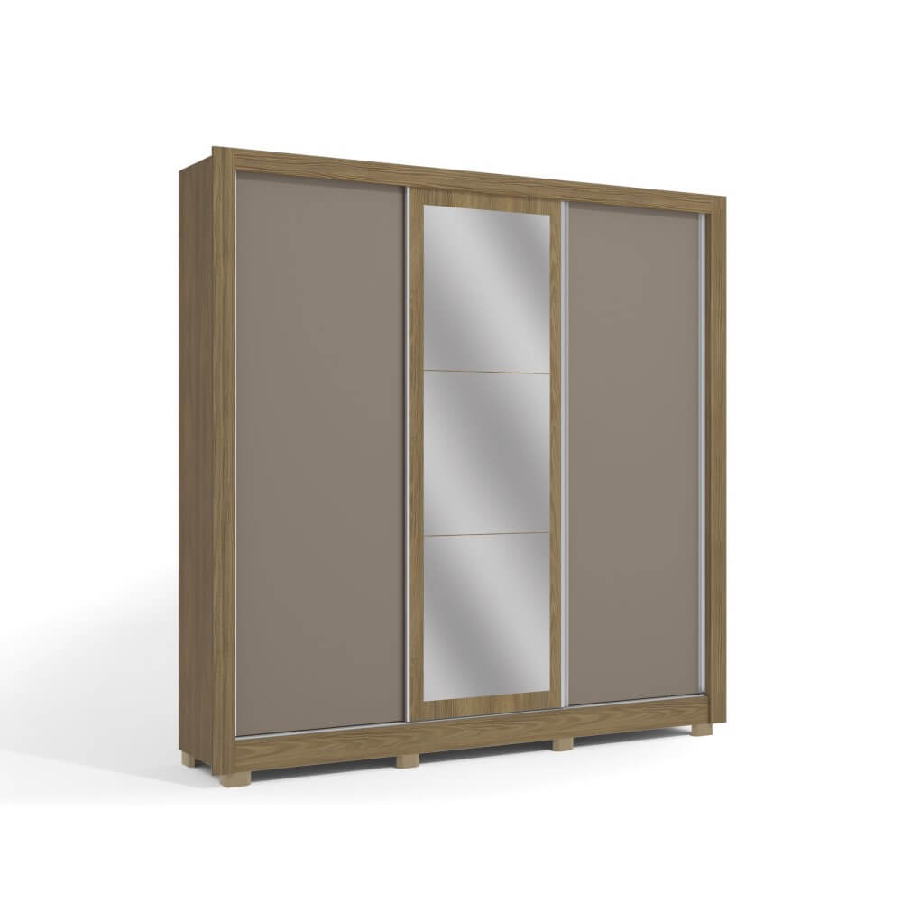 Guarda roupa 3 portas Nogueira/Fendi CB1PM570 Kappesberg - Loja Solar