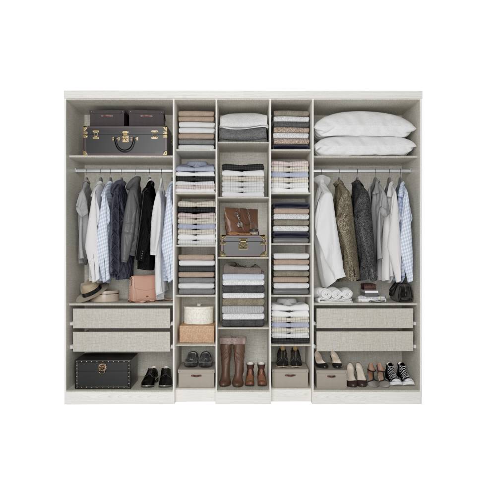 Guarda roupa Selecto Plus 7 portas Teka/Carvalho 4872 THB - Loja Solar