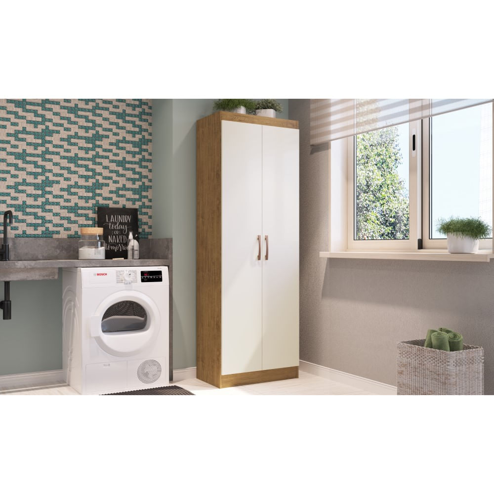 Sapateira Multiuso Mauí 2 portas Off White/Nogueira 4090-72 - Loja