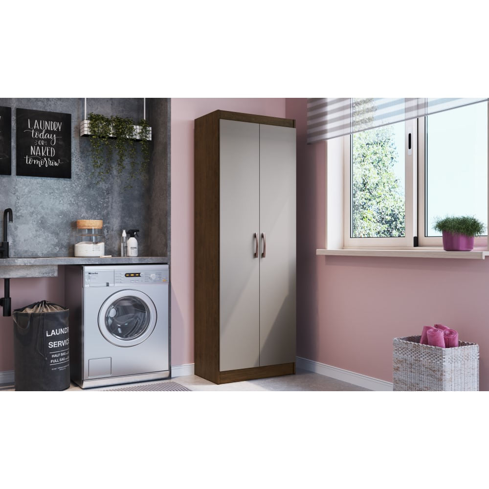 Sapateira Multiuso Mauí 2 portas Coffee/Fumê 4090-35 Dorip - Loja