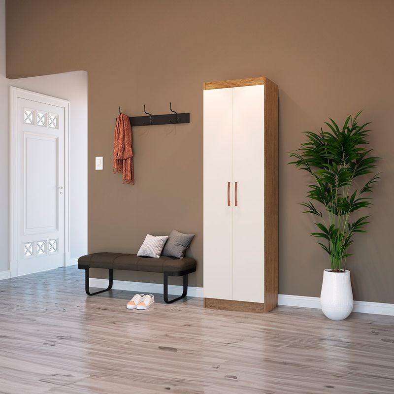 よっぴー2点セットSP45 PK40★ Armário Multiuso 2 Portas NT 4045 Branco Notável Móveis - Marciu´s