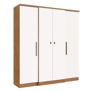Guarda roupa Miami 4 portas Off White/Nogueira 25040-72 Doripel