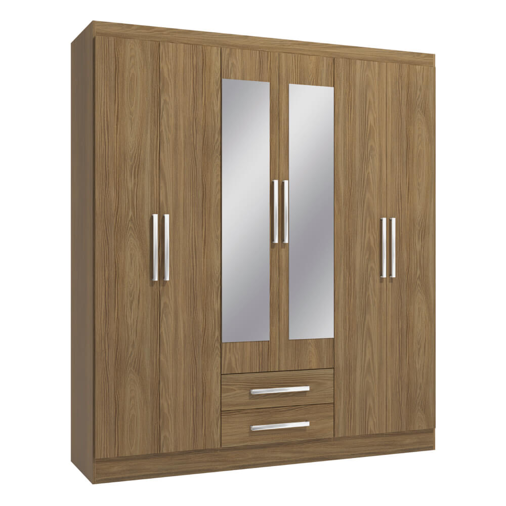 Guarda roupa 6 portas Nogueira EX256 Kappesberg - Loja Solar