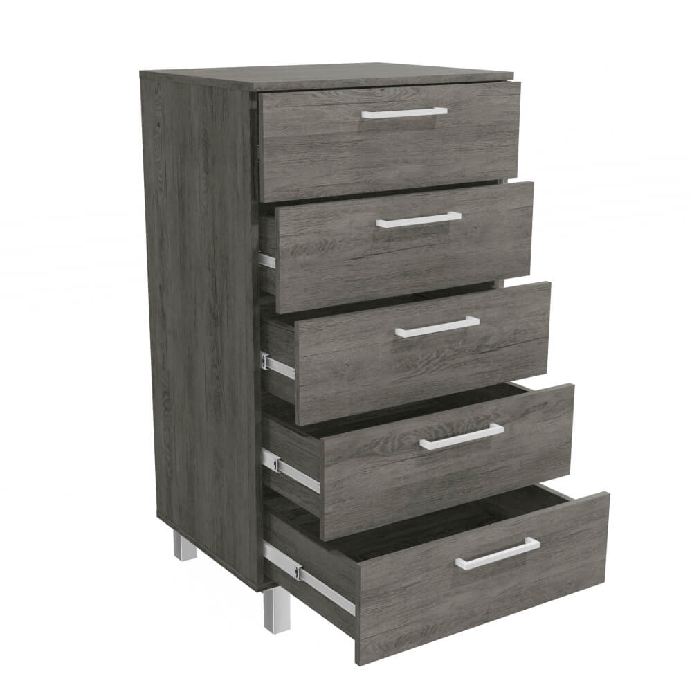 Cômoda 5 Gavetas Montada Cinza Volcano EX165 Kappesberg - Loja Solar Cômoda 5 Gavetas Montada Cinza Volcano EX165 Kappesberg - Loja Solar