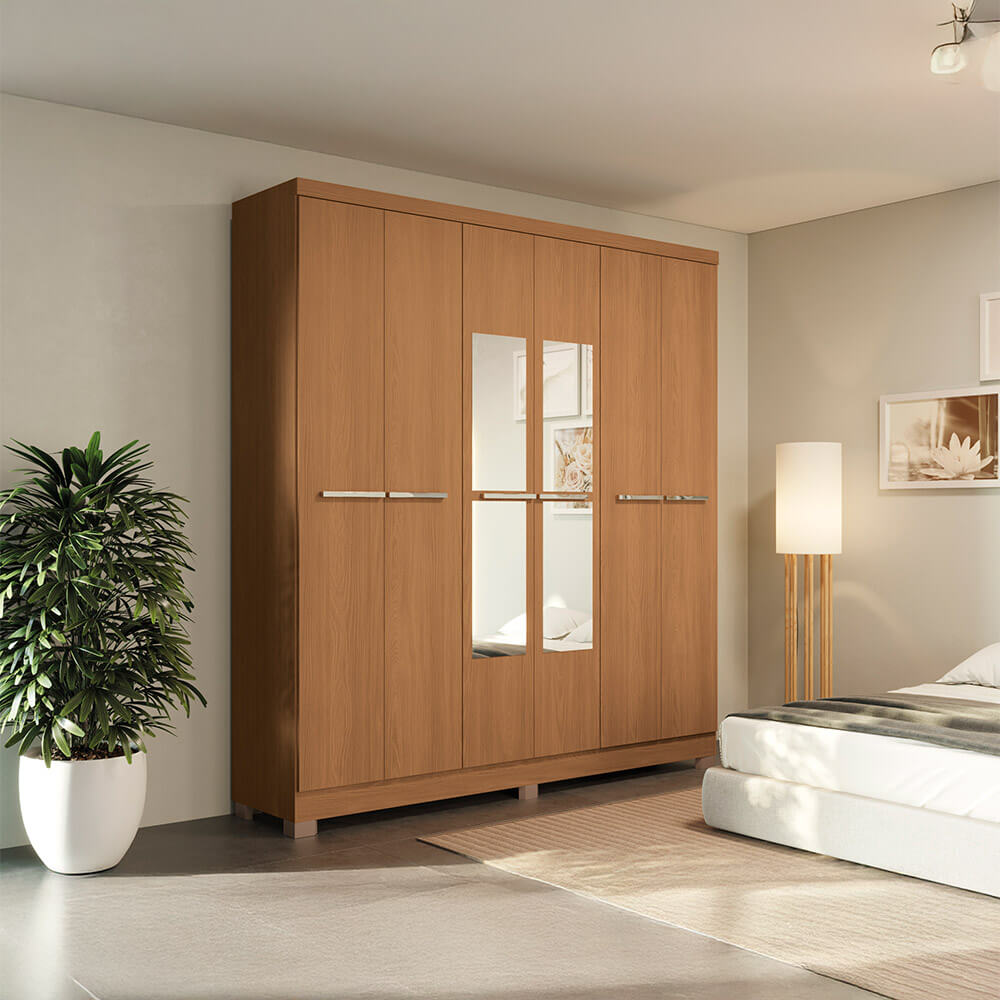 Guarda roupa 6 portas Canela CB1297 Kappesberg