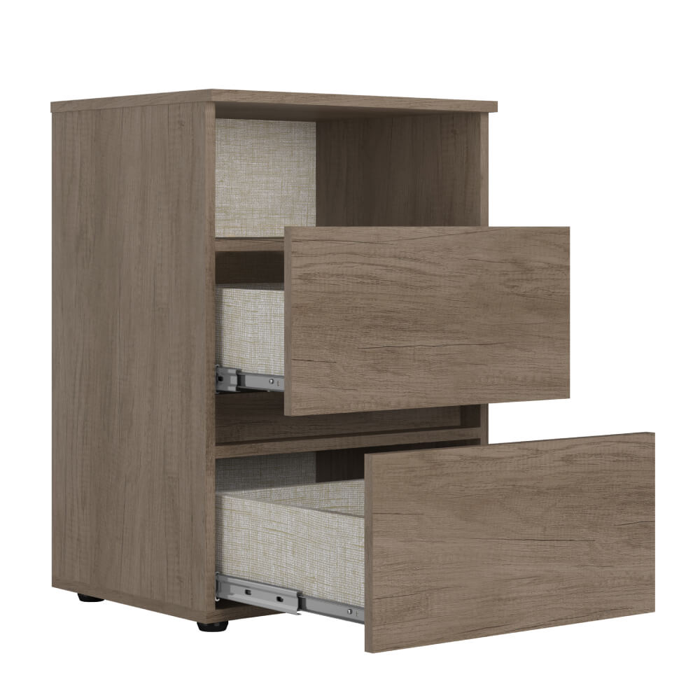 Mesa de Cabeceira Condessa 2 Gavetas Rustic 5881 THB