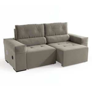 Estofado Solar Music 3 Lugares Suede Café Kappesberg