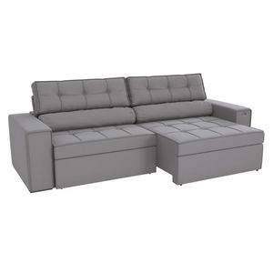 Estofado Lanus 4 Lugares Suede Cinza Titânio Kappesberg