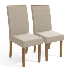 Cadeira Suede Bege 2 peças 2CAD142FR Kappesberg