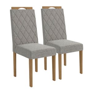 Cadeira Linho Cinza Mesclado 2 peças 2CAD153EA Kappesberg