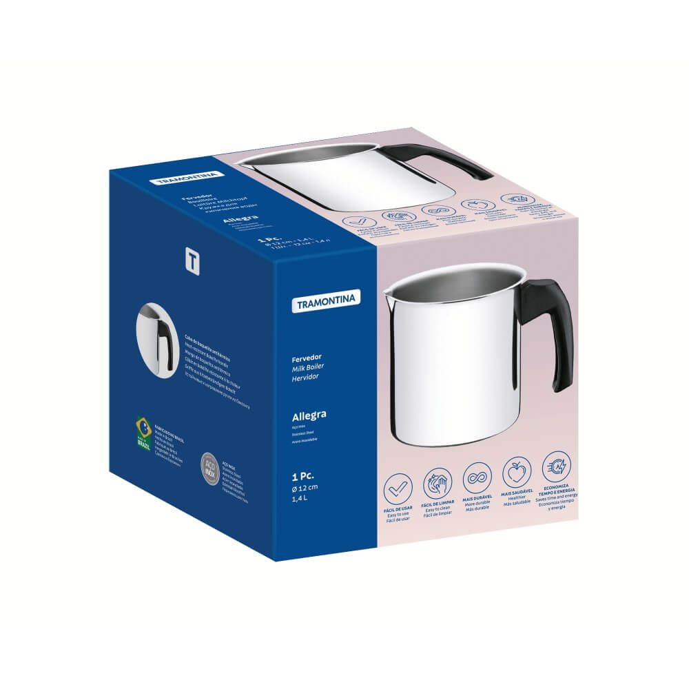 Fervedor Allegra 12cm 1,4L Inox 62934/120 Tramontina - Loja Solar