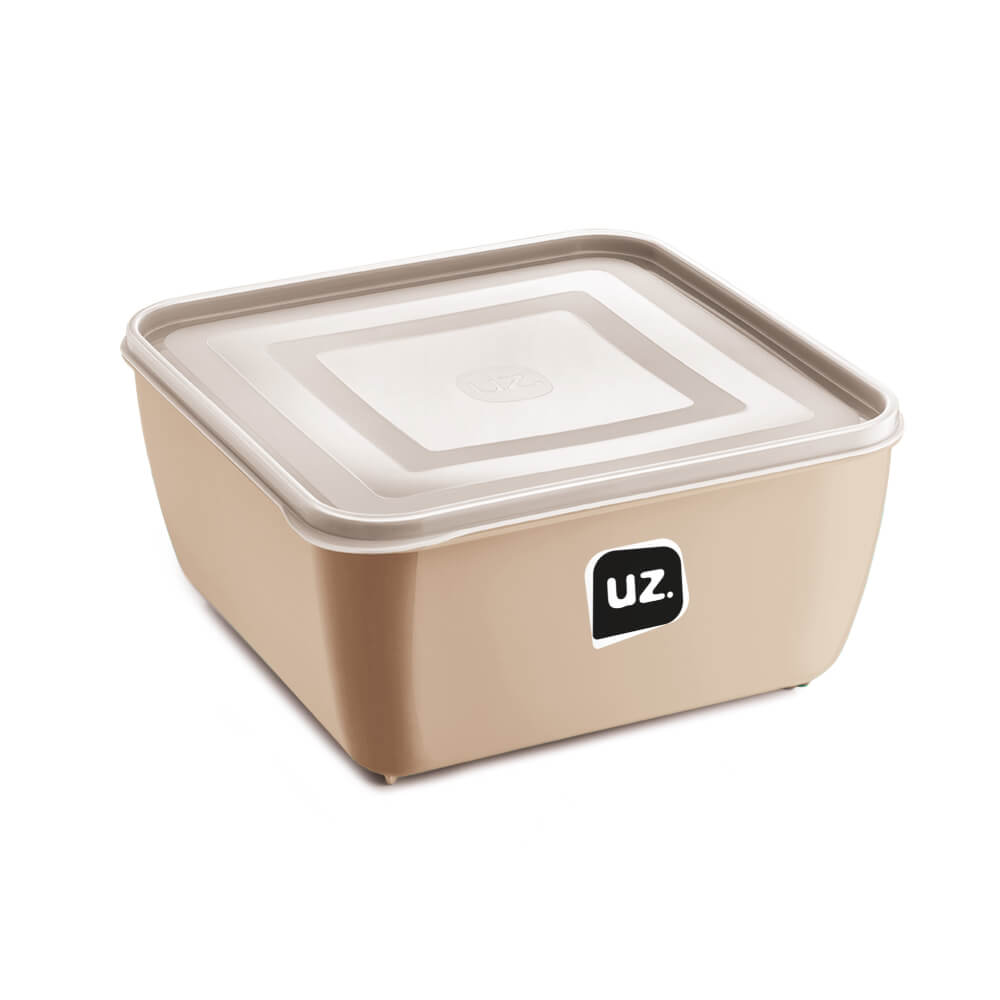 POTE MULTIUSO PREMIUM QUADRADO CAPUCCINO 2.5L UZ295-CAP UZ PLASTIC