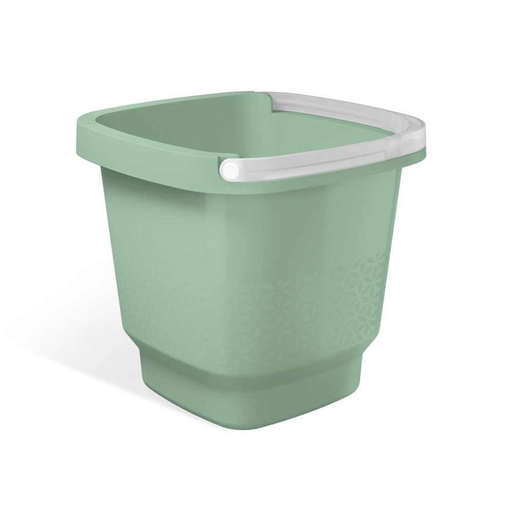 Balde Plástico com alça 8,5L Verde Menta UZ412 UZ Utilidad - Loja Solar