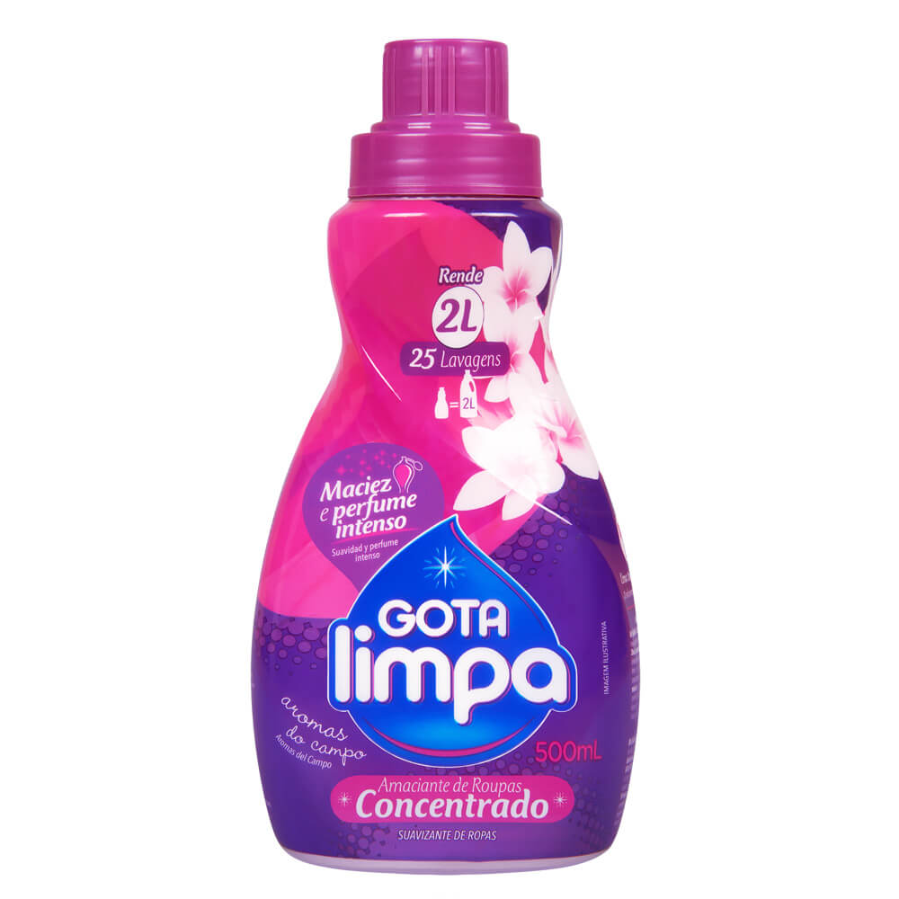 Amaciante Concentrado Rosa 500ml Gota Limpa - Loja Solar