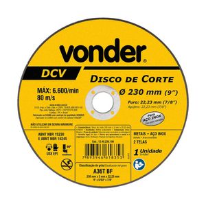 Disco de Corte 9" DCV 12.40.230.190 Vonder