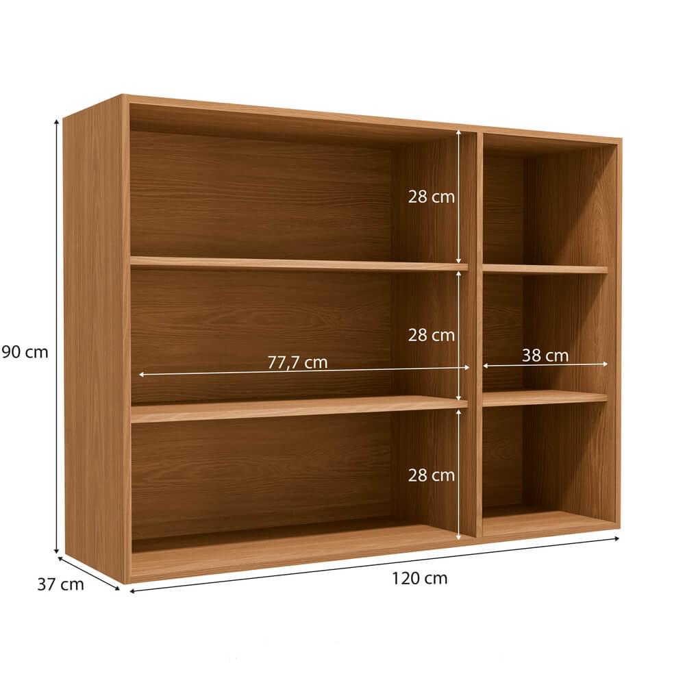 Aéreo 120 cm Maxxi com Porta de Vidro Canela G767 Kappesber - Loja