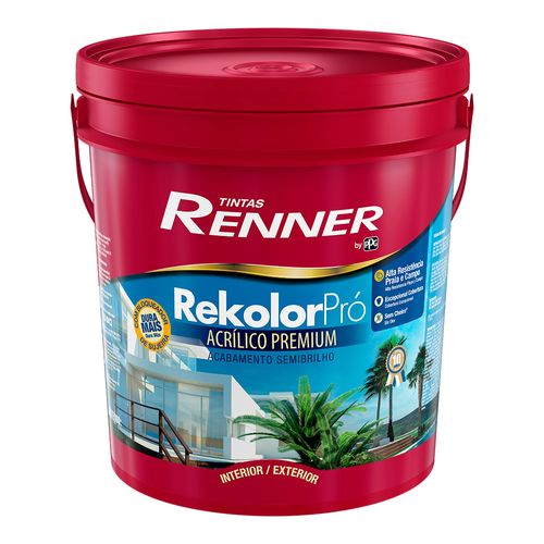 Tinta Rekolor Pró Acrílico Semibrilho Branco Balde 18L 900 Renner