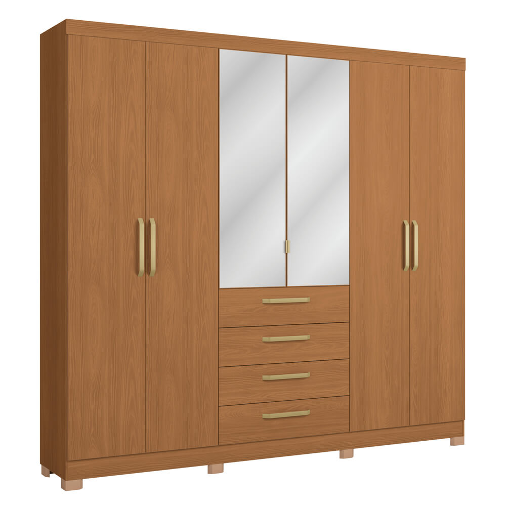 Guarda roupa 6 portas Canela CB01T585 Kappesberg