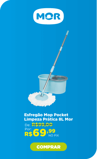 Esfregão Mop Pocket Limpeza Prática 8L 8294 Mor