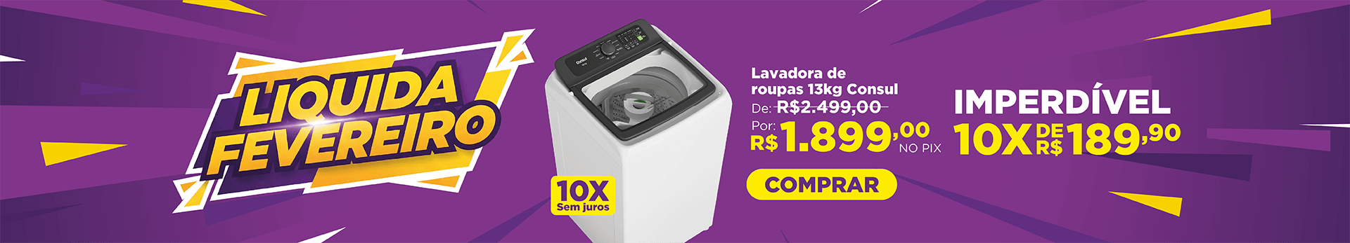 Lavadora de roupas 13kg Branca 220V CWN13ABBNA Consul