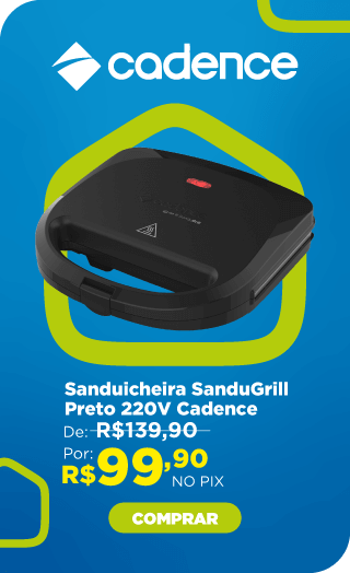 Sanduicheira SanduGrill Preto 220V SAN230 Cadence